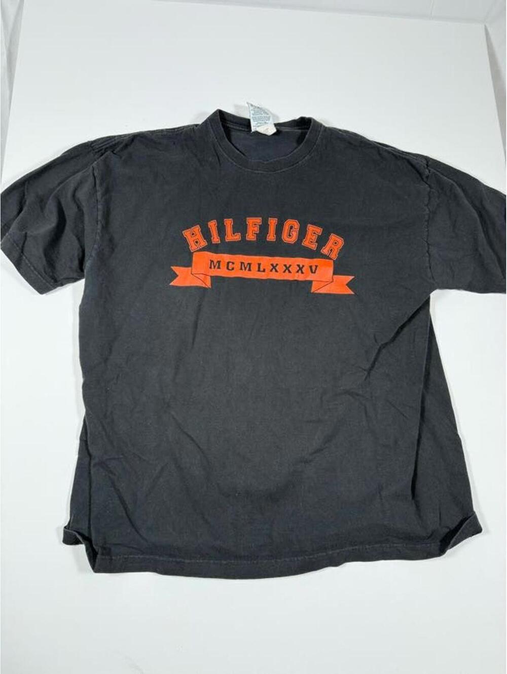 Tommy Hilfiger Black Graphic T-Shirt XXL Made in USA